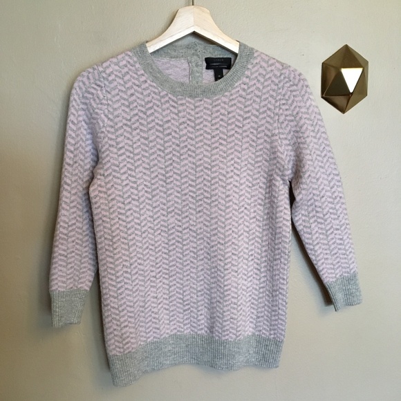 J. Crew Sweaters - J. Crew Herringbone Italian Cashmere Sweater XS